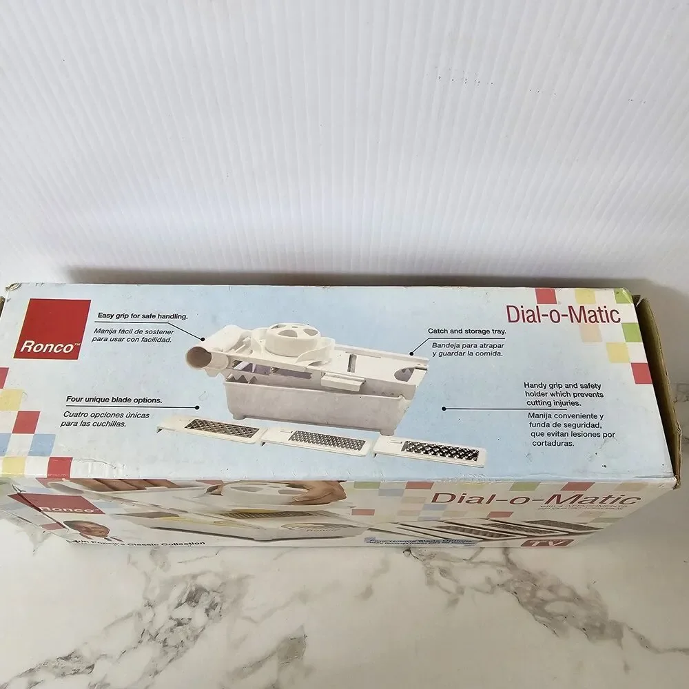 Ronco Dial-O-Matic Food Cutter & Slicer with Attachments & Extra Rare With Box